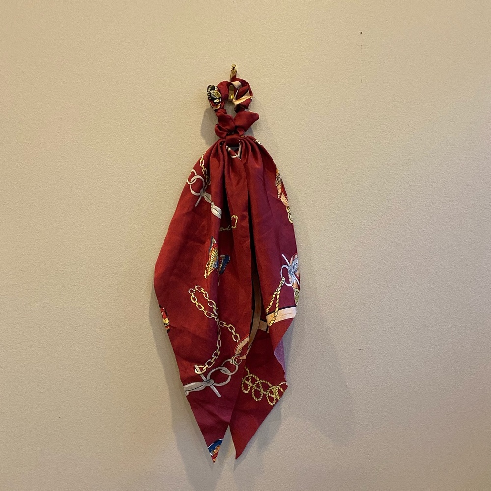 Red Chain Hair Scarf